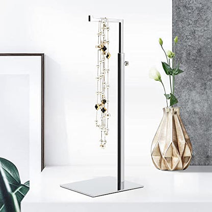 2 Pack Handbag Display Stands, Silver Purse Holder Display Stands, Adjustable Height Stainless Steel Hanger Rack for Retail Closet Vendors Display Luxury Bag Handbags Jewelry - color: Silver