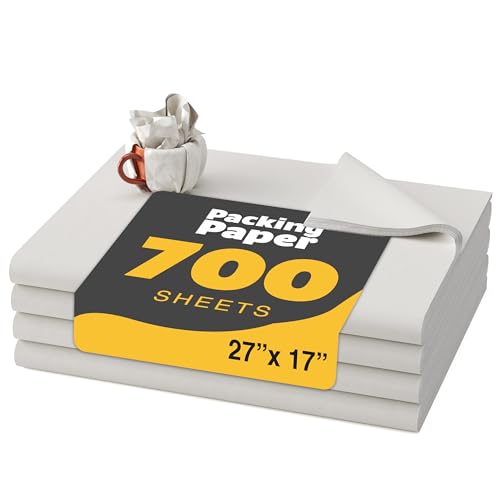 Crown Display 700 Newsprint Packing Paper for Moving 27" x 17" Moving Paper Packing Sheets - Protect Delicate Items with Wrapping Paper - Newspaper Paper for Packing Boxes - Moving Essentials - size: 700