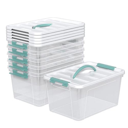 Zopnny 14-Qt Storage Bin with Lid, Stackable Latch Box with Handle, 6-Pack - size: 14 Quart