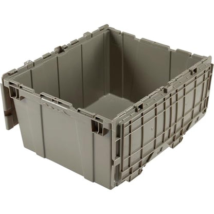 Monoflo Global Industrial Distribution Container With Hinged Lid 23-3/4x19-1/4x12-1/2 Gray