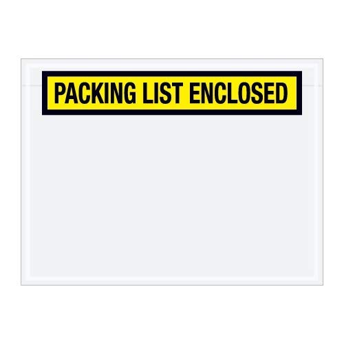 TapePlanet Packing List Enclosed Colored (Panel Face) Envelopes (4 1/2" x 6" (1000 Per/Case), Yellow) - color: Yellow, size: 4 1/2" x 6" (1000 Per/Case)