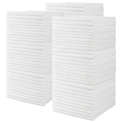 CARTMAN 14x14 Inch 90 Pack 280GSM Microfiber Cleaning Cloths, White - size: 14"x14" 90pk white