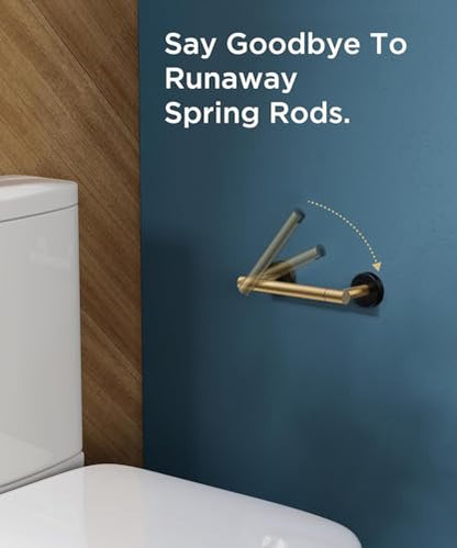 FORIOUS Commercial Toilet Paper Holder Wall Mount Bathroom Tissue Holder - color: Brushed Gold & Matte Black