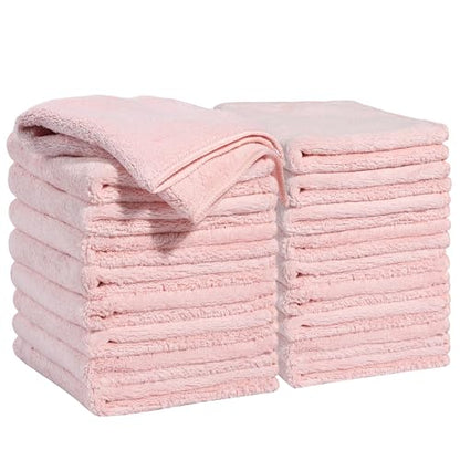JOYMOOP Microfiber Cleaning Cloth, 18 Piece Set, Medium, Pink - color: J