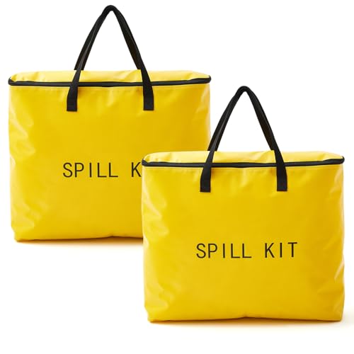 Dansydaisy 2 Pcs Spill Kit Bag Only, Universal Portable Emergency Duffle Spill Bag, No Other Leak Handling Accessories are Included(Yellow) - color: Yellow