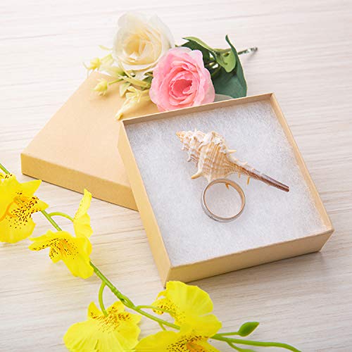 GEFTOL Jewelry Gift Boxes 20 Pack 3.5x3.5x1 Inch Cardboard Jewelry Boxes,Small Gift Boxes for Jewelry Earrings Necklaces Handmade Bangles Bracelets(Brown) - color: Brown, size: 3.5x3.5x1 Inch (Pack of 20)