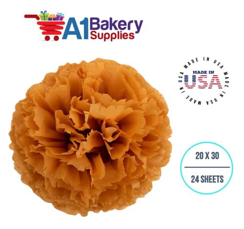 Tissue Paper Squares, Bulk 24 Sheets, Premium Gift Wrap and Art Supplies for Birthdays, Holidays, or Presents by A1BakerySupplies, Small 20 Inch x 30 Inch (Goldenrod) - color: Goldenrod