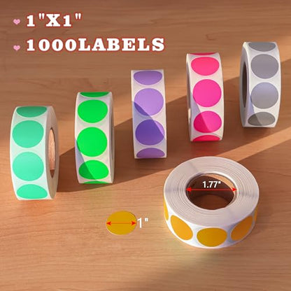 1" Gold Round Color Coding Circle Dot Label, 1000 Stickers in Dispenser Box - color: Gold, size: 1 Roll-1000PCS