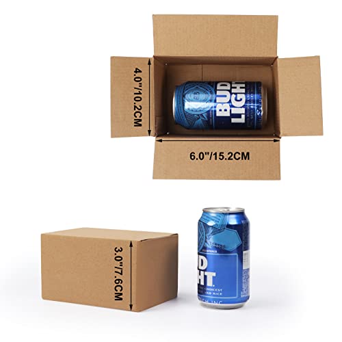 CRUGLA 40 Packs 6x4x3 Shipping Boxes, Brown Mailing Boxes - size: 6x4x3 Inch