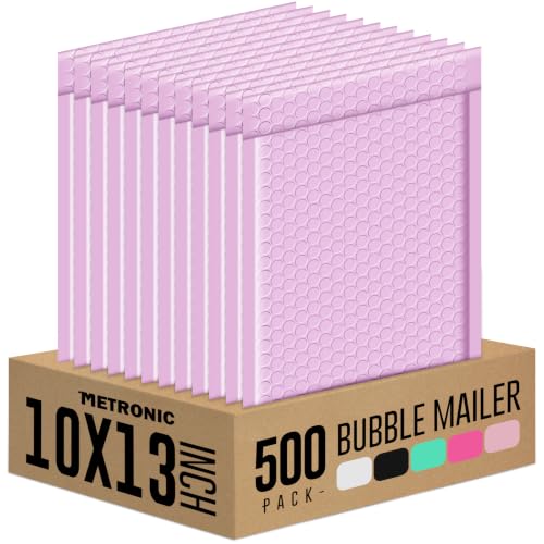 Metronic Bubble Mailers 10x13" Padded Envelopes Lavender Purple 500 Pack - color: Lavender, size: 10x13" 500PC