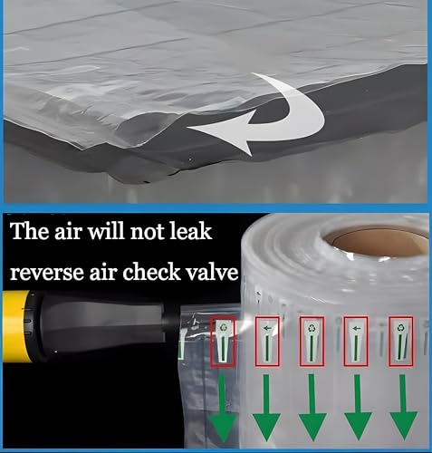 Inflatable Bubble Cushioning Wrap for Shipping Clear Air Packaging Bags Plastic Packing Bubbles Air Pillows Packing Materials Buffer Void Fill Cushioning for Moving (11.8"x164 Feet/Roll)