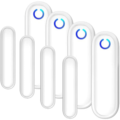 Fosmon 4 Pack WaveLink 51018HOM Add-On Door Contact Sensor Unit (No Receiver) - White - style: 4 Door Sensor Transmitter