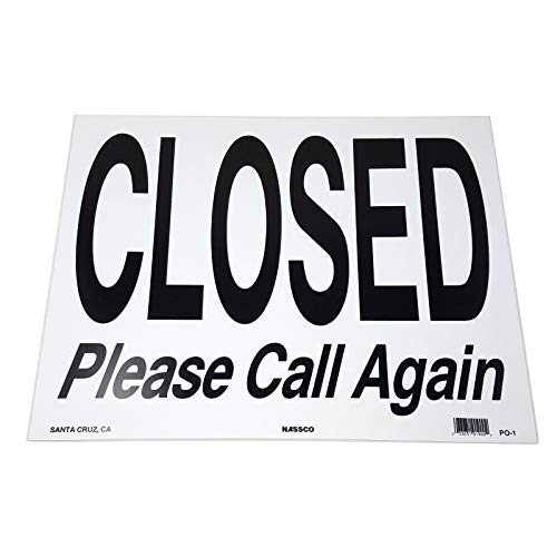 Extra Large Yes We're Open & Closed Window Sign, 15" H x 19" W, 5 Pack - size: 5 Pack