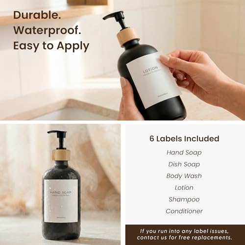 Maisonovo Dish Soap Dispenser - Black Soap Dispenser Black Bamboo Pumps - color: Black Black