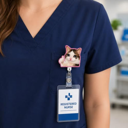 3PC Badge Reel Funny Meme Animal Cute Nurse Holders Clips - style: Meme Animals