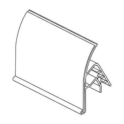Slatwall Acrylic Bin Label Holder with 2" x 1.5" Sign Card Ticket Protecting Slot, 20 Pack - size: 20 Pack