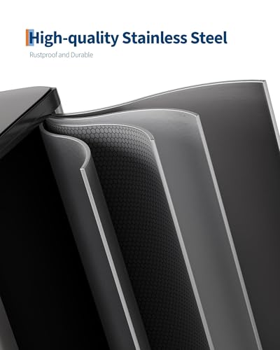 Garvee 2x8 Gal Dual Kitchen Trash Can Fingerprint-Proof Stainless Steel 2 Removable Inner Buckets Step Pedal Soft-Close Lid 60 L Double Compartment Garbage Can Recycling Bin Modern Kitchens Matte Grey - color: Matte Gray, size: 2 x 8 Gallon