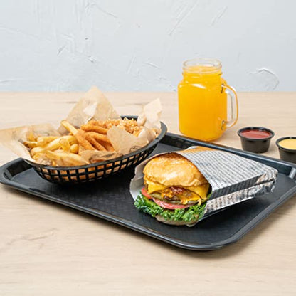 Restaurantware Paper Printed Burger Foil Bag, 5.9 x 1.2 x 6.5 In, 100 Pack - size: 6"