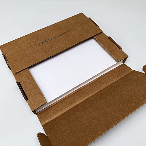 Printable Shipping Address Label | 8.5" x 5.5" (5-1/2 x 8-1/2) | Qty 20 Count | 10 Sheets Total | Permanent White Matte | Compatible with Inkjet and Laser Printer | Blank Labels - size: 8.5" x 5.5"
