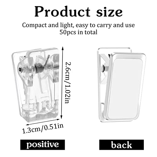 50 Pieces Self Adhesive Clips, Tapestry Sticky Spring Hangers Wall Clips for Hanging Poster Photo Office Decorations, Clear - style: Clear Self-adhesive