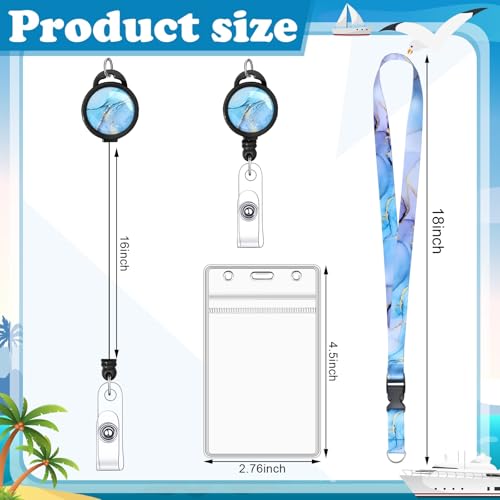 2 Pieces Cruise Lanyard for Ship Cards, Detachable, Cruise Essentials 2026 - color: Purplish Blue