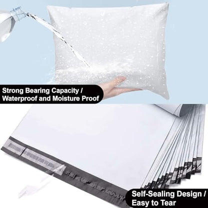 9527 Product Poly Mailers 14x17 Large Envelopes Shipping Bags Self Sealing,100 Bags,14x17 inches, 2.5 Mil (White) - color: White, size: 14"x17"|100Pcs