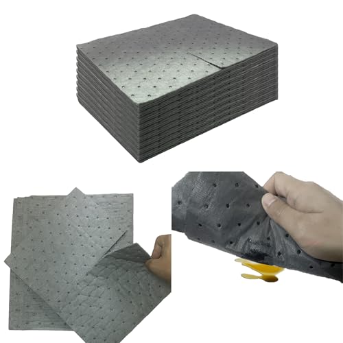 Oil Absorbent Pads, Universal Light Duty Absorbent Mats, 13"x9.8" - color: 30 Gray 13"x9.8"