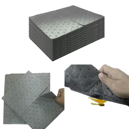 Oil Absorbent Pads, Universal Light Duty Absorbent Mats, 13"x9.8" - color: 30 Gray 13"x9.8"