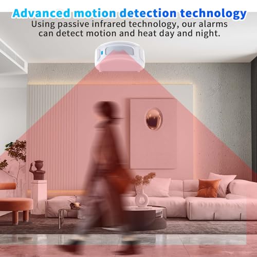 Door Alarm, Motion Sensor Doorbell Entry Alert Detector for Home Office Store Business, Sleepwalker Elderly Toddler Safety Monitor, Caregiver Reminder Kids Safety, Driveway Mailbox