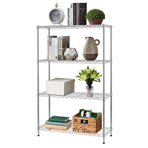 FDW | 4-Tier Wire Shelf | 36" x 14" x 54" | Chrome - color: Chrome, size: 36×14×54