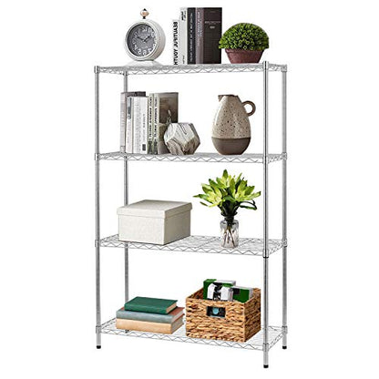FDW | 4-Tier Wire Shelf | 36" x 14" x 54" | Chrome - color: Chrome, size: 36×14×54