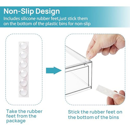 Vtopmart Clear Stackable Storage Drawers, 2 Pack Wide Plastic Organizers - style: Wide-2pack-Clear