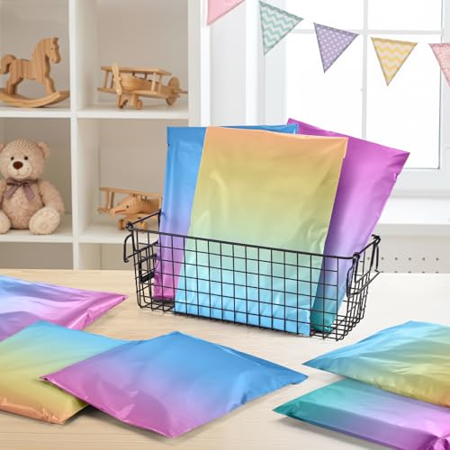 Metronic Cute Poly Mailers 10x13" 50pc Small Shipping Bags Self Seal - color: OrangeBlue, size: 10x13" 50PC