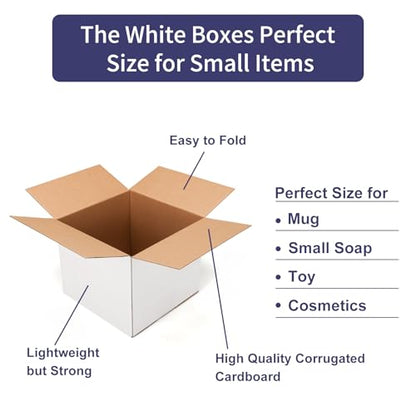 40 Pack Small Shipping Boxes 7X7X6 Inches - size: 7x7x6