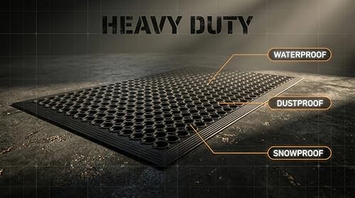 Lovinland Ourdoor Rubber Floor Mat for Outside Entrance 60"x35"