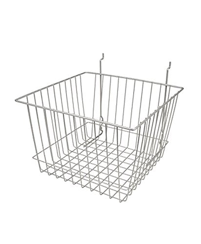 AMKO BSK15-CH 12 x 12 x 8 in. Deep Basket, Chrome