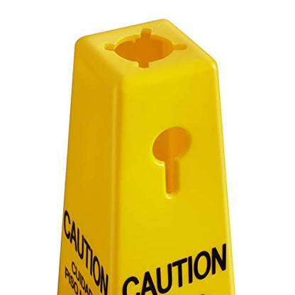 Dryser 3-Pack 26" Caution Wet Floor Cones - Yellow English/Spanish Warnings