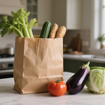 50 Pack Paper Kraft Paper Bags,58 Lbs Heavy Duty Large Grocery Brown Bag,14x10.5x6.5 Inch Bags for Storage,Take out,Shopping,Sacks - size: 1 Count (Pack of 50)