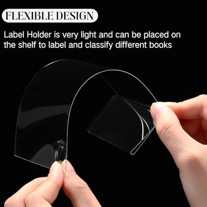 Containlol 30 Pcs PVC Shelf Label Holders with Insert Card, 6.5x3x1.6'' - size: 6.5x3x1.6''