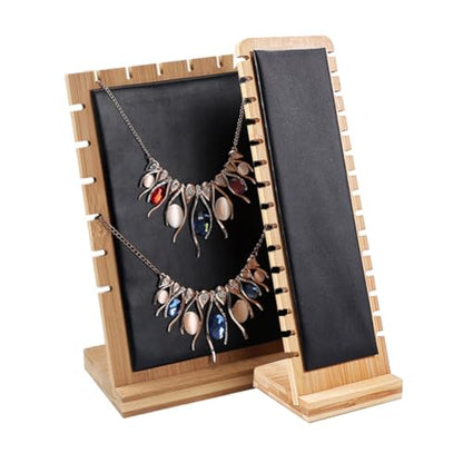 Necklace Display Stands for Selling Necklace Holder Set 3PCS Black - color: Black