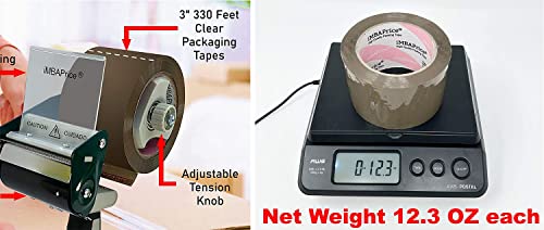 iMBAPrice 3-inches Shipping Packaging Tape - 1 Box of Premium (24 Roll of 110 Yards) 24 x 330 Feet Long 3" Wide Heavy Duty Brown Moving Packing Tape - style: 24 Rolls / 3" Wide (Brown)