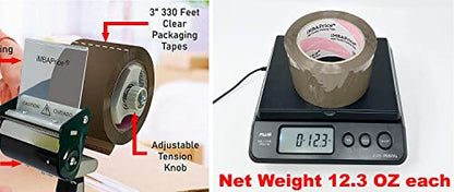 iMBAPrice 3-inches Shipping Packaging Tape - 1 Box of Premium (24 Roll of 110 Yards) 24 x 330 Feet Long 3" Wide Heavy Duty Brown Moving Packing Tape - style: 24 Rolls / 3" Wide (Brown)