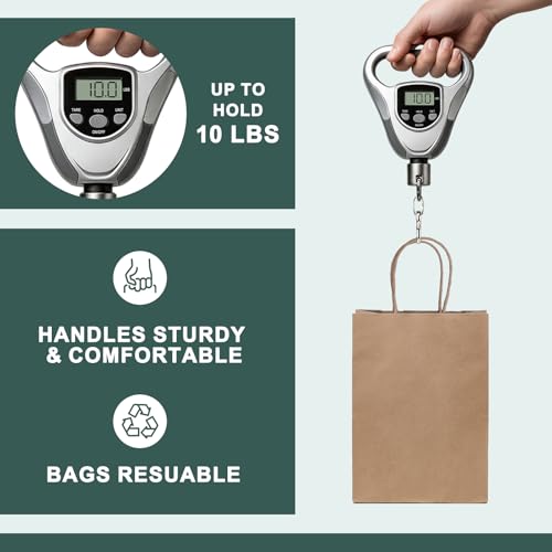 METRONIC Brown Paper Gift Bags 5.25x3.75x8 50Pcs,Gift Wrap Bag with Handles - color: Brown, size: 1 Count (Pack of 50)