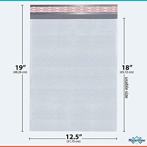 Bubble Mailers 12.5x19, Self Seal Poly Padded Envelopes #6, 50 Pack Bulk - color: White, size: 12.5"x19" / 50 Pack
