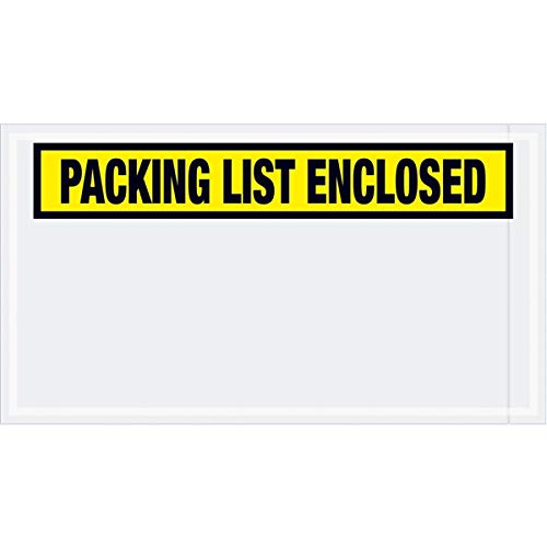 TapePlanet Packing List Enclosed Colored (Panel Face) Envelopes (5 1/2" x 10" (1000 Per/Case), Yellow) - color: Yellow, size: 5 1/2" x 10" (1000 Per/Case)