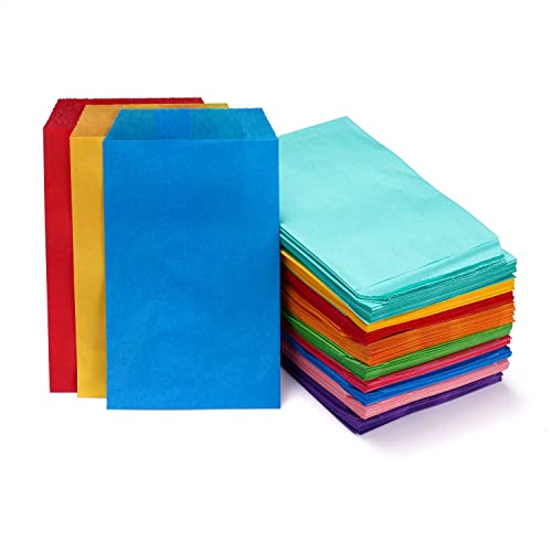 Quotidian Sky Blue Flat Greaseproof Paper Bags 5x7 in, 100 Count - color: Sky Blue