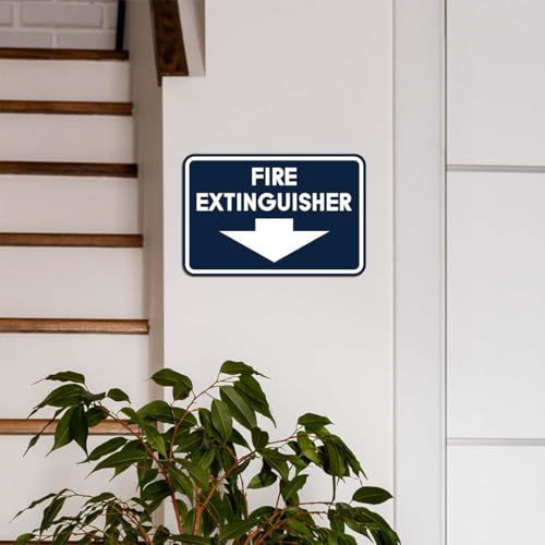 Signs ByLITA Classic Framed Fire Extinguisher (Brushed Gold) - Large 2 Pack - color: Brushed Gold, size: 6 x 8" - Large (2 Pack)