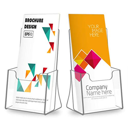 NIUBEE Acrylic Brochure Holder 4 x 6, Flyer Holder Stands Display, 6 Pack - size: 4" x 6", style: 6 Pack