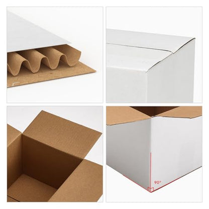 CRUGLA 50 Pack 5x5x5 Shipping Boxes, Small White Mailing Boxes - size: 5x5x5 Inch 50 Pack