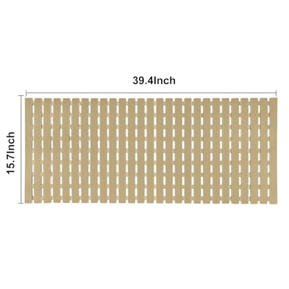 BEMISO Shower Mat Non Slip Bathtub Mat 37.4 x 15.7 Inch Bath Mat for Tub - color: Brown, size: 37.4 x 15.7 inches